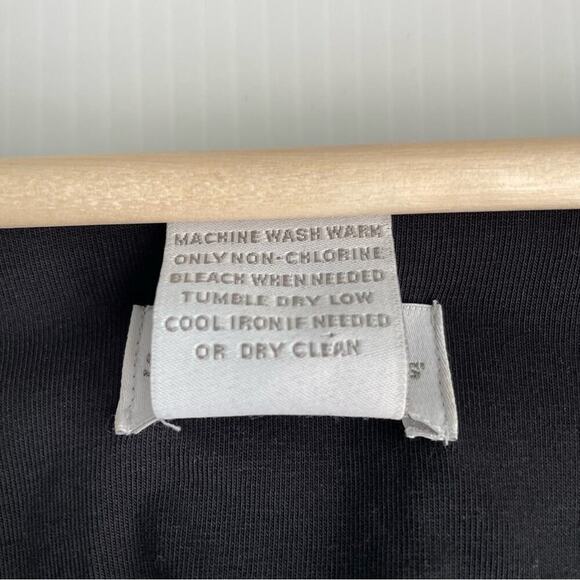 Soft Surroundings wrap dress short sleeve t-shirt style faux wrap black size S - Picture 6 of 7